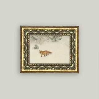 Fox In Winter Framed Wall Art