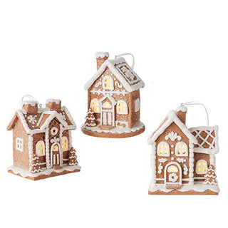 Sugar Shack LED Gingerbread House Ornament