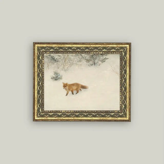 Fox In Winter Framed Wall Art