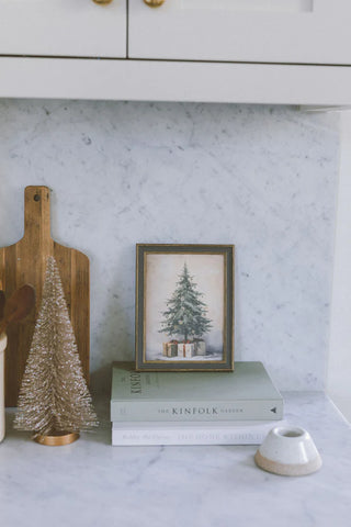 Christmas Tree With Presents Framed Wall Art