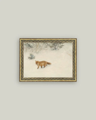 Fox In Winter Framed Wall Art