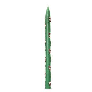 Candy Cane Taper Candle Single
