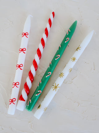Peppermint Twist Taper Candle Single