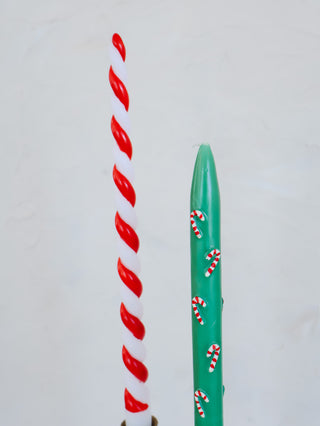 Peppermint Twist Taper Candle Single