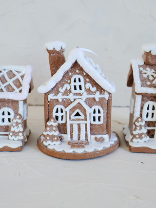 Sugar Shack LED Gingerbread House Ornament