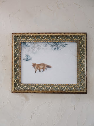 Fox In Winter Framed Wall Art