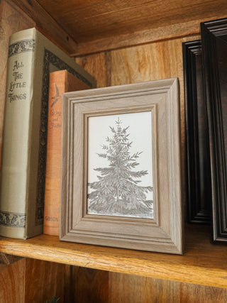 Vintage Pine Tree Framed Wall Art