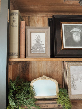 Vintage Pine Tree Framed Wall Art