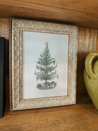 Vintage Tree With Bows Framed Wall Art