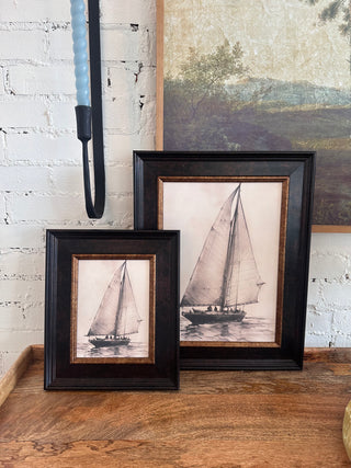 Vintage Sailboat Framed Wall Art