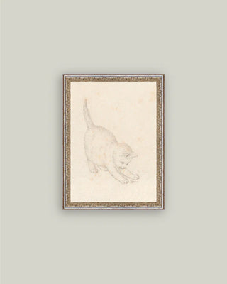 Kitten Sketch Framed Wall Art