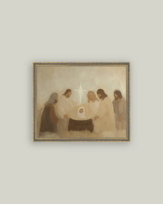 Neutral Nativity Framed Wall Art