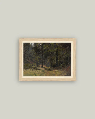 The Road in the Forest Framed Wall Art