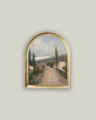 Slovak Village Arched Framed Wall Art