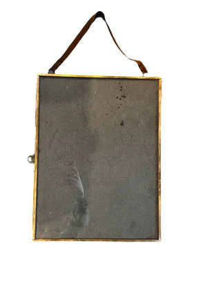 Glass & Brass Hanging Picture Frame 14.5" x 19"
