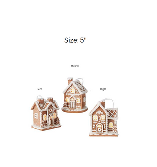 Sugar Shack LED Gingerbread House Ornament