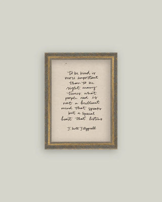To Be Kind Framed Wall Art