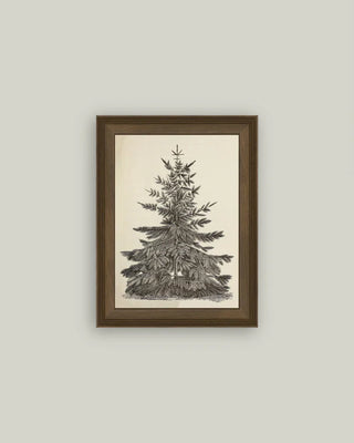 Vintage Pine Tree Framed Wall Art