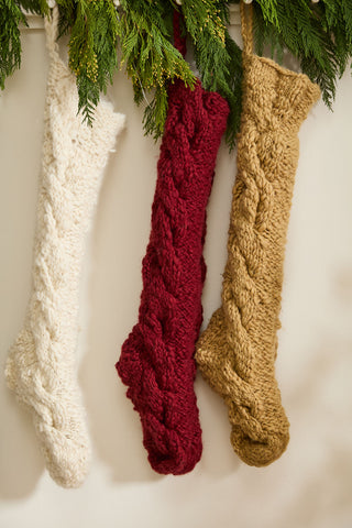 Extra Long Cable Knit Stocking