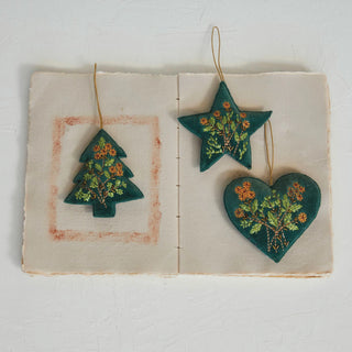 Green Velvet Ornament