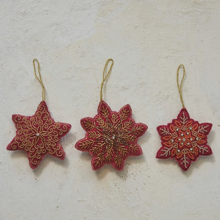 Velvet Snowflake Ornament (more styles)