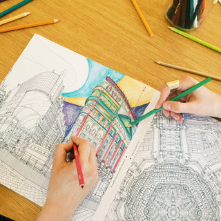 Fantastic Cities Coloring Book