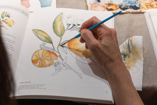 Watercolor Workbook | Flowers, Feathers, & Animal Friends