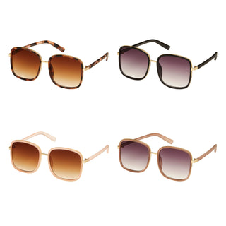Gold Trim Squared Sunglasses