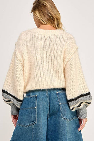 Fireside Striped Sleeve Sweater