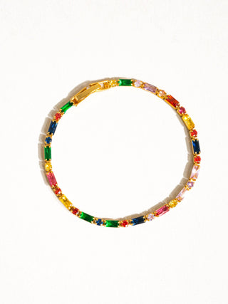 Joss Multicolor CZ Chain Bracelet