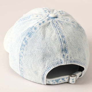 American Flag Patch Denim Hat