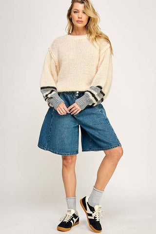 Fireside Striped Sleeve Sweater