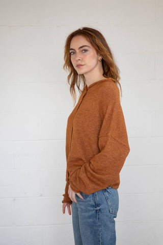 The Perfect Piper Cardigan - Rust