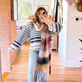 Oversized Scarf - Brown