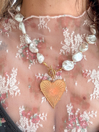 Starburst Pearl Chain Necklace