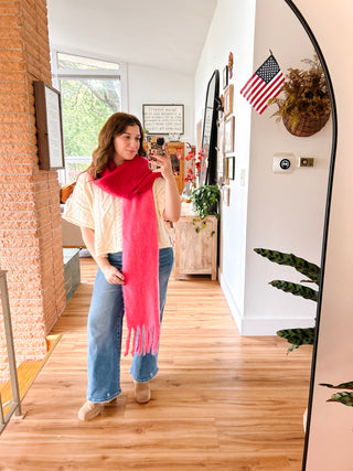 Oversized Scarf - Pink