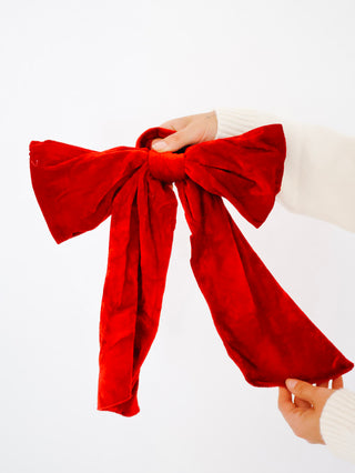 Traditions Red Velvet Tie-On Bow