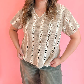 Crochet Polo Top