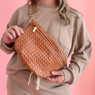 Perry Woven Bum Bag - Brown