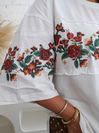 Autumn Oversized Floral Tee