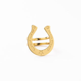 Brass Horseshoe Bandana Ring