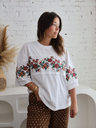 Autumn Oversized Floral Tee