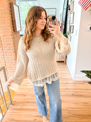 Mariah Lace Tunic Sweater