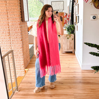 Oversized Scarf - Pink