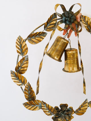Antiqued Metal Floral Bell Wreath *online exclusive*