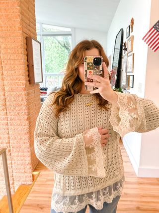 Mariah Lace Tunic Sweater