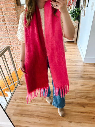 Oversized Scarf - Pink