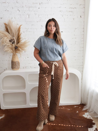 Dolly Denim Embroidered Top