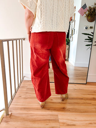 Cammie Cordurory Pants - Brick