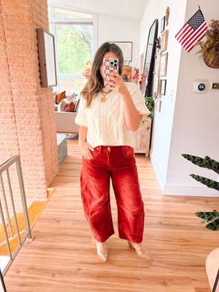 Cammie Cordurory Pants - Brick